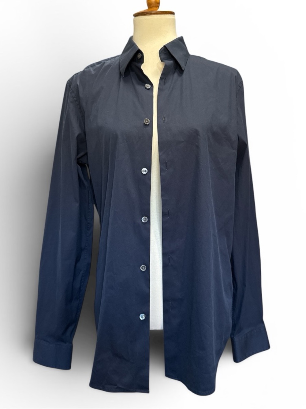 Theory Navy Button-Up Shirt #581